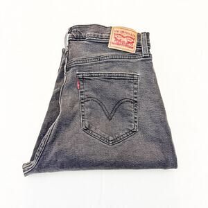 Levi's High Waisted Mom Jean Charcoal Black Denim Zip Fly Size 32 x 27